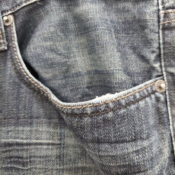 Kenneth Cole Select Men's Indigo Wash Distressed Straight Leg Jeans Size 36x32 - Picture 3 of 10